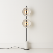 Luminária de Piso Coluna Moderna Mármore Resina Auranda - ABAZZUR™