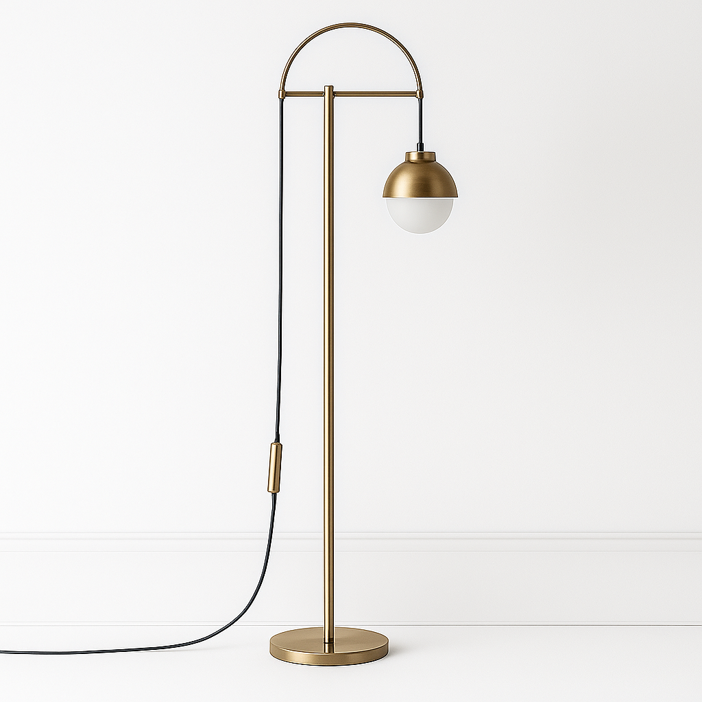 Luminária de Piso Coluna Moderna Metal Arco - ABAZZUR™