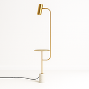 Luminária de Piso Coluna Moderna Metal Mármore Sohavie - ABAZZUR™