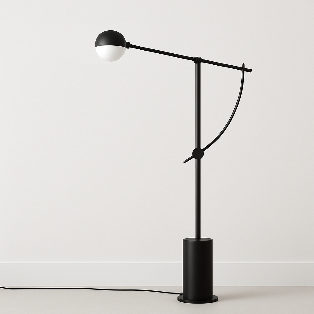 Luminária de Piso Coluna Moderna Metal Saena Black - ABAZZUR™