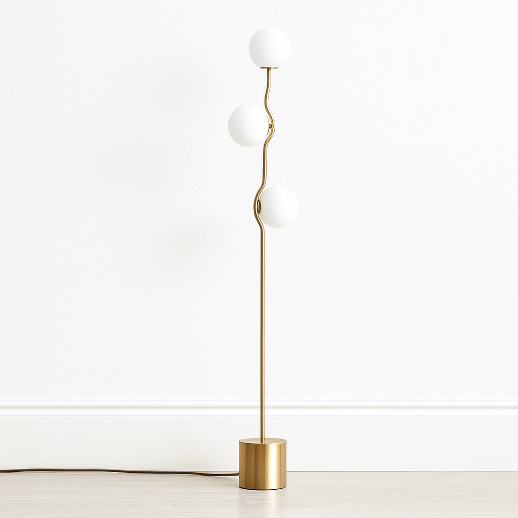 Luminária de Piso Coluna Moderna Metal Sparkell - ABAZZUR™