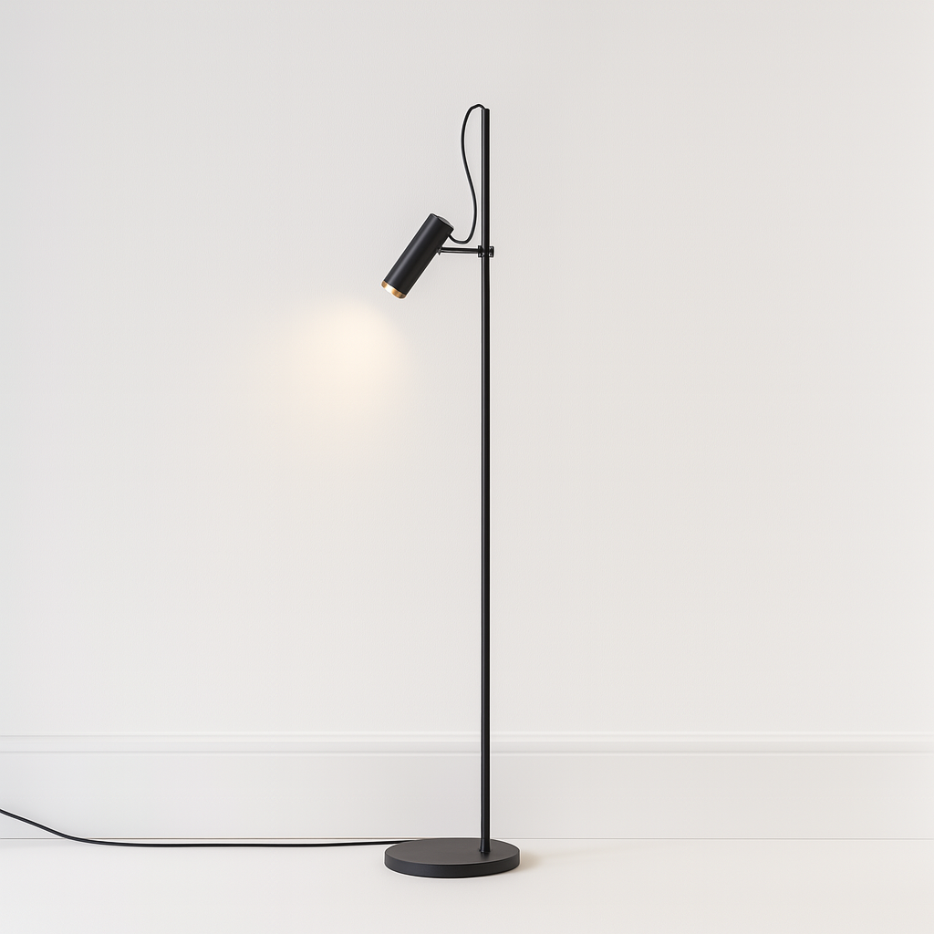 Luminária de Piso Coluna Moderna Spot Articulada Metal Clarez - ABAZZUR™