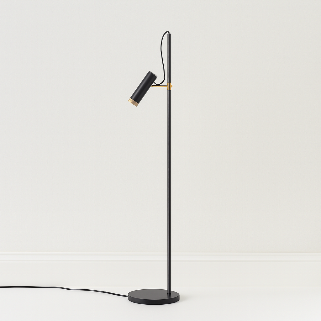 Luminária de Piso Coluna Moderna Spot Articulada Metal Clarez - ABAZZUR™