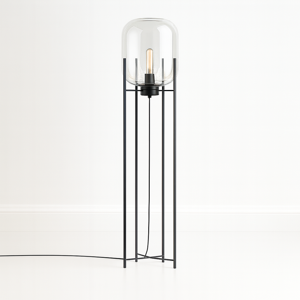 Luminária de Piso Coluna Moderna Vidro Syo - ABAZZUR™