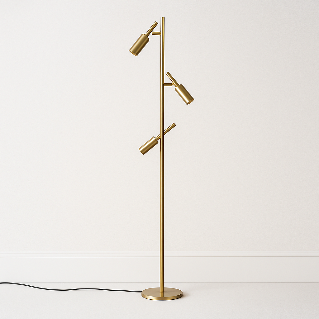 Luminária de Piso Moderna Articulada LED Metal Mozz - ABAZZUR™