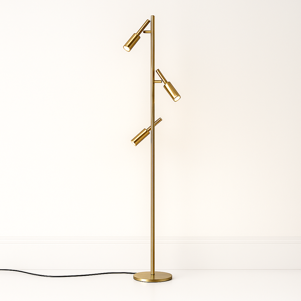 Luminária de Piso Moderna Articulada LED Metal Mozz - ABAZZUR™