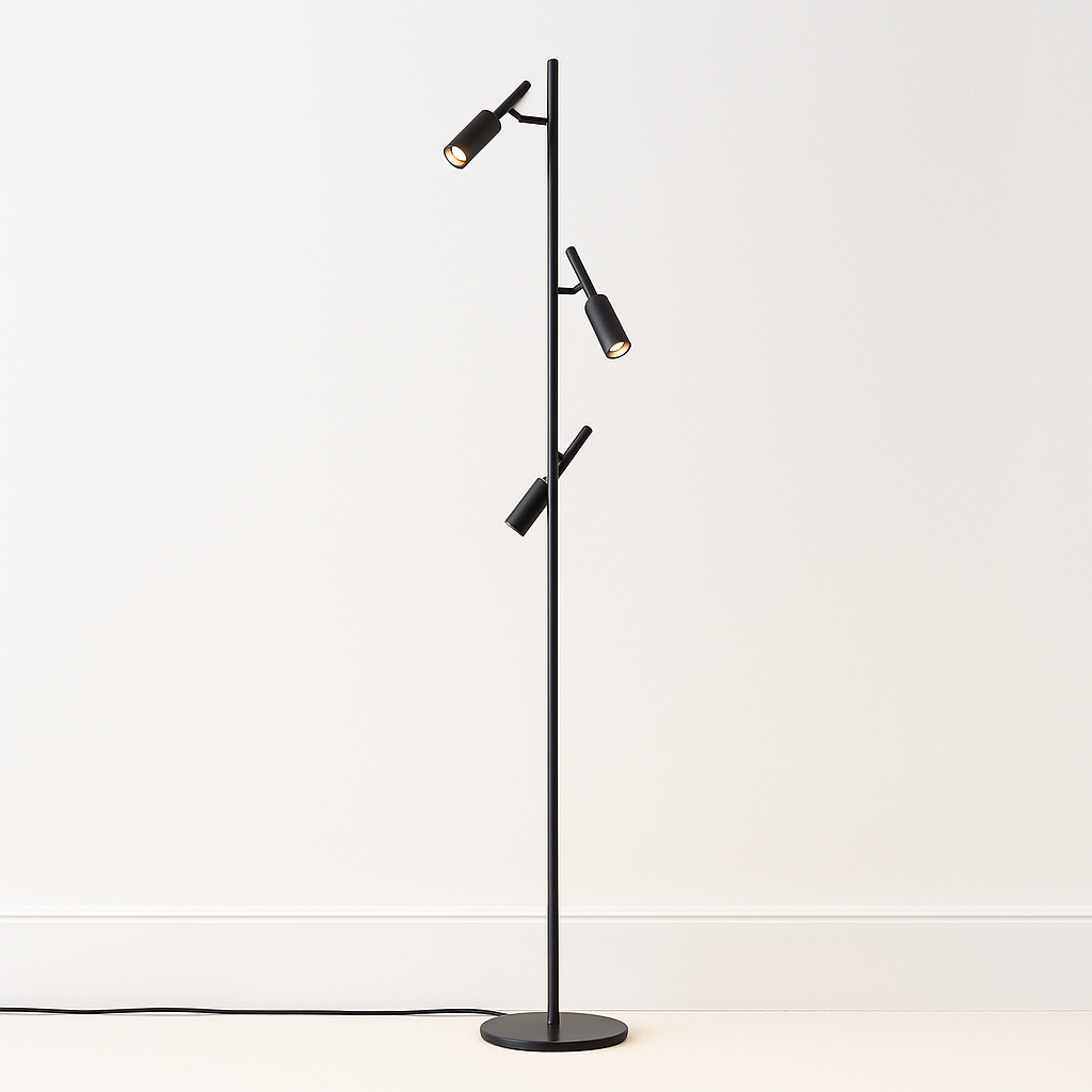 Luminária de Piso Moderna Articulada LED Metal Mozz - ABAZZUR™