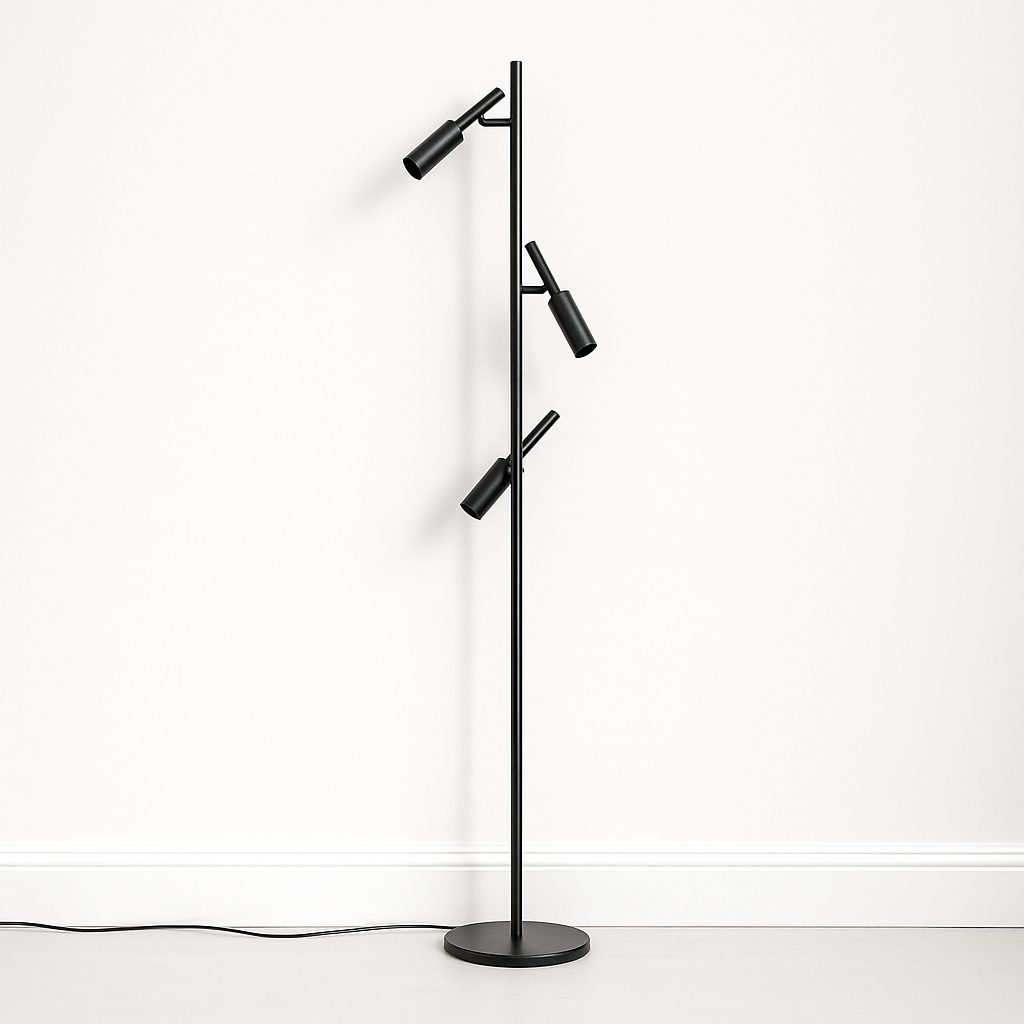 Luminária de Piso Moderna Articulada LED Metal Mozz - ABAZZUR™