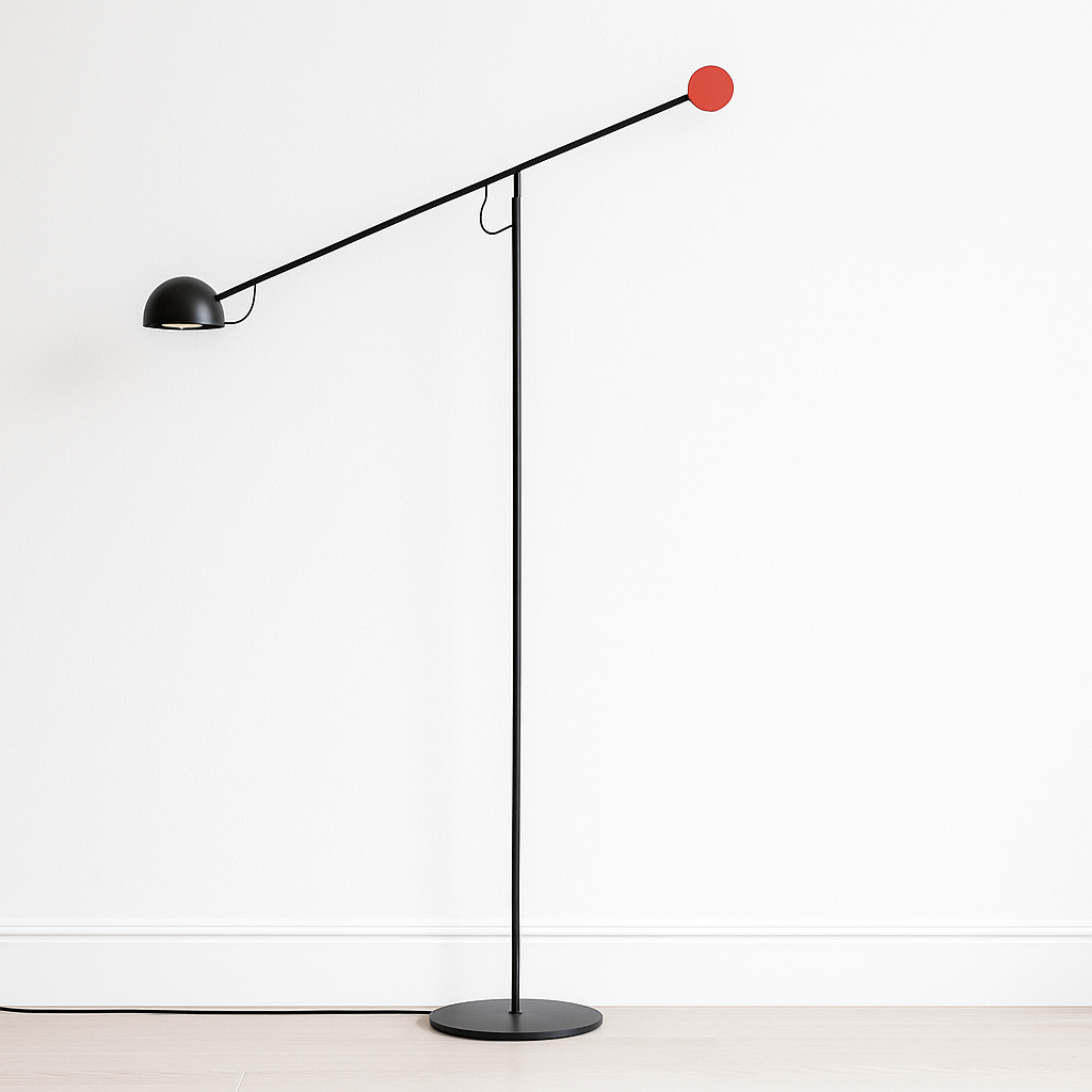 Luminária de Piso Moderna Articulada LED Metal Venity - ABAZZUR™
