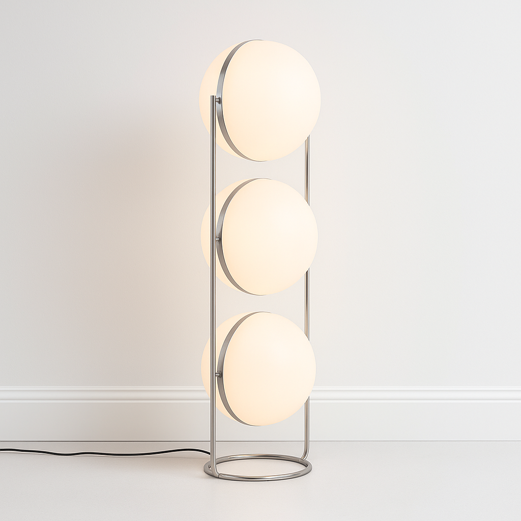 Luminária de Piso Moderna LED Metal Acrílico Ekó - ABAZZUR™