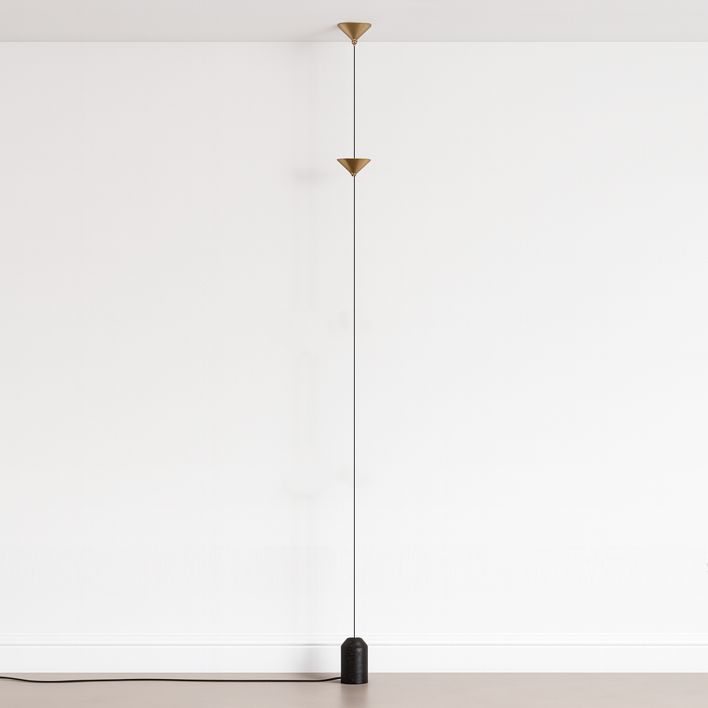 Luminária de Piso Moderna Vertical LED Metal Totti - ABAZZUR™