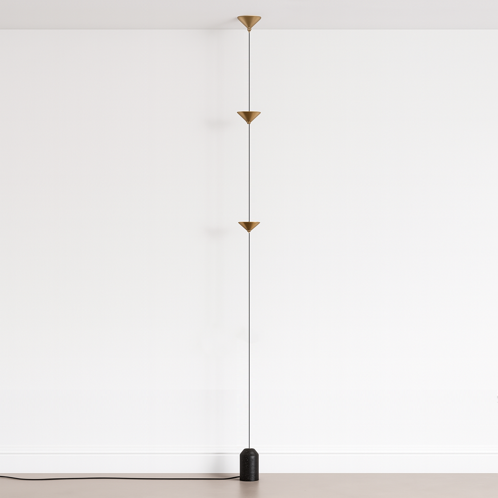 Luminária de Piso Moderna Vertical LED Metal Totti - ABAZZUR™