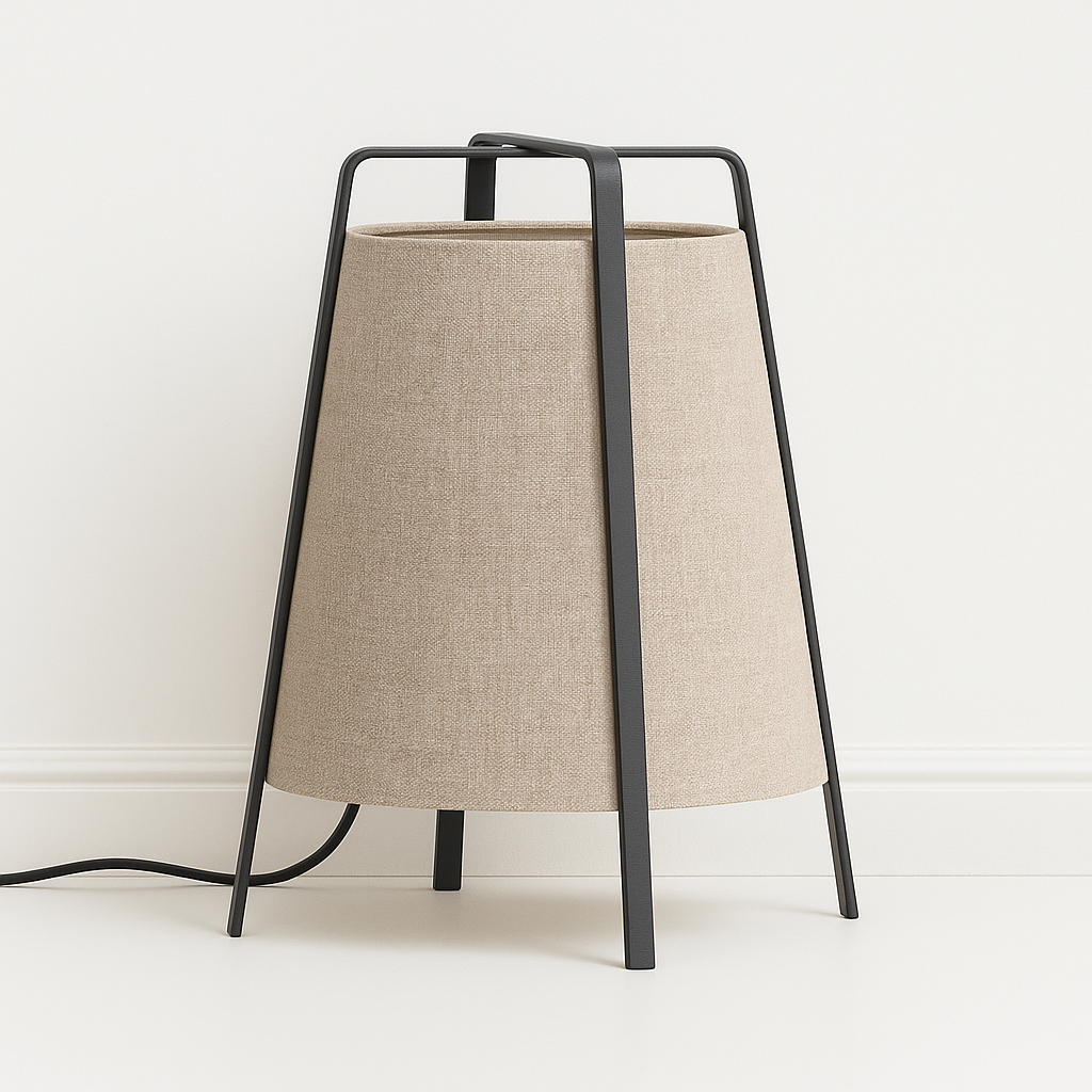 Luminária de Piso Rústica Minimalista Tecido Metal Oka - ABAZZUR™