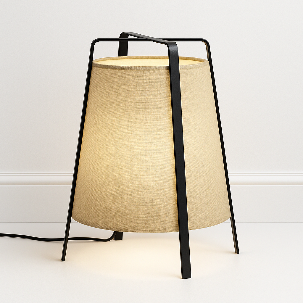 Luminária de Piso Rústica Minimalista Tecido Metal Oka - ABAZZUR™