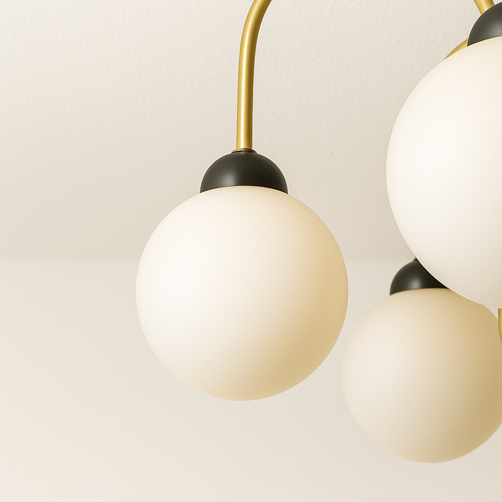 Luminária Pendente Moderna Clássica Globos Vidro Acton - ABAZZUR™