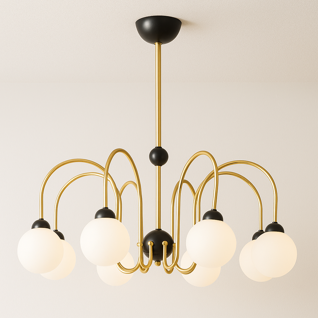 Luminária Pendente Moderna Clássica Globos Vidro Acton - ABAZZUR™