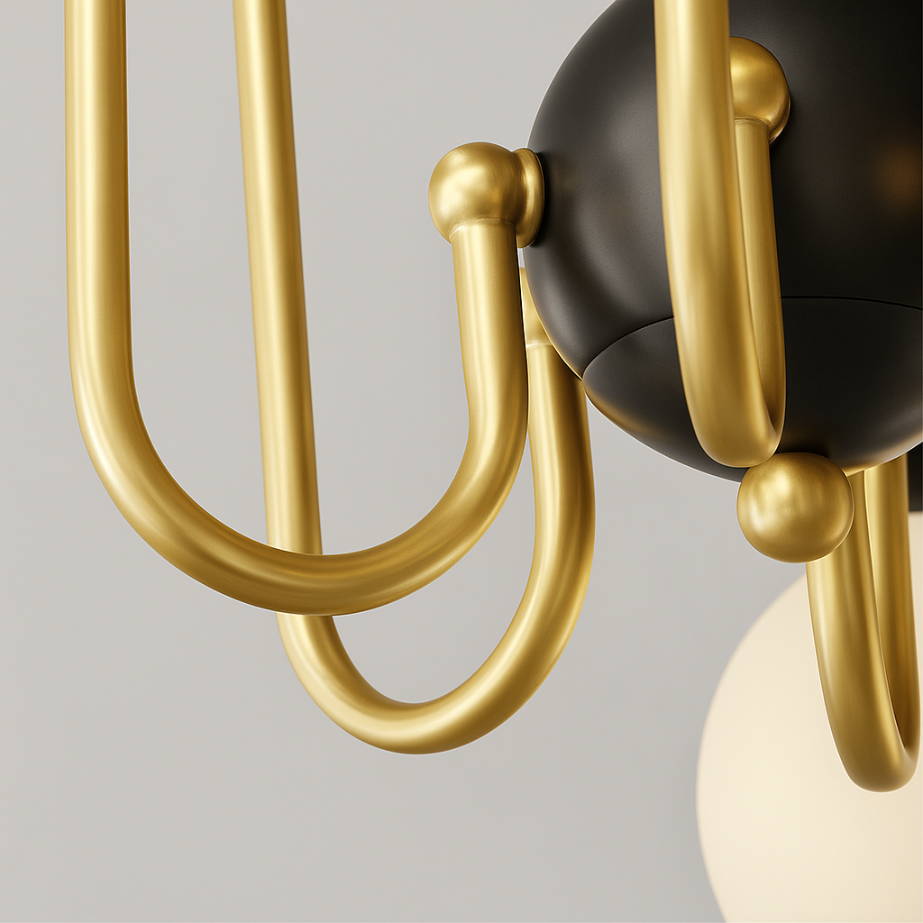 Luminária Pendente Moderna Clássica Globos Vidro Acton - ABAZZUR™