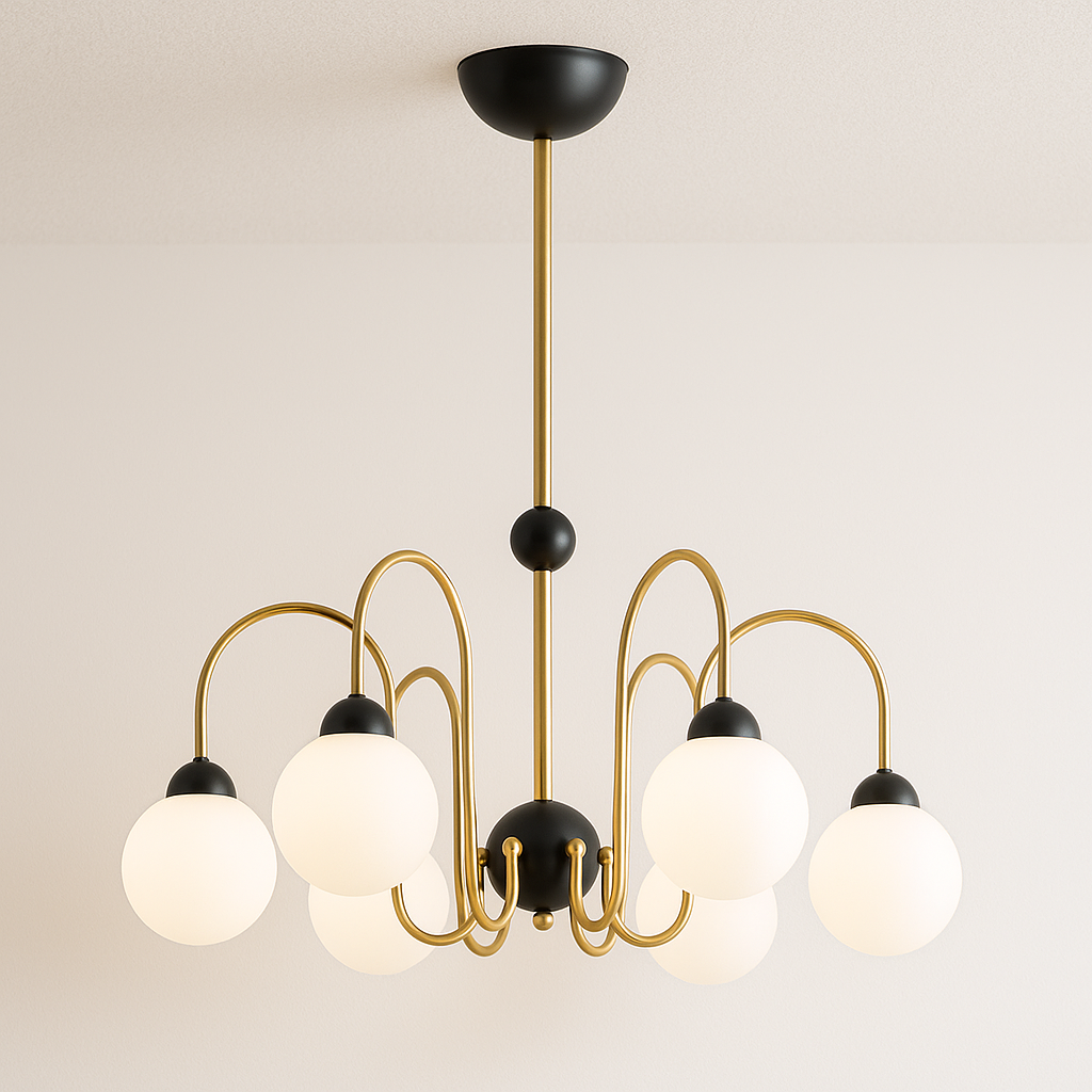 Luminária Pendente Moderna Clássica Globos Vidro Acton - ABAZZUR™