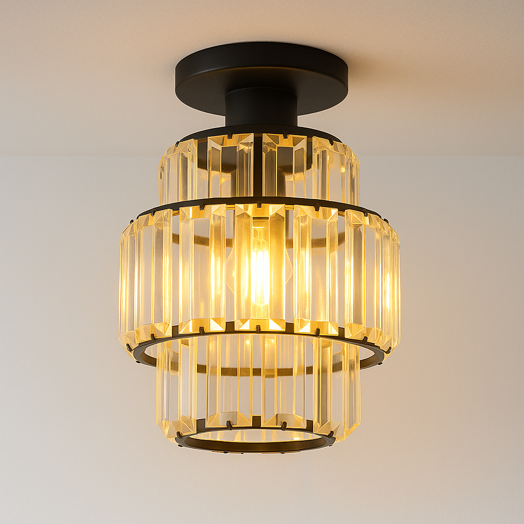 Luminária Pendente Moderna Clássico Vidro Metal Solis - ABAZZUR™