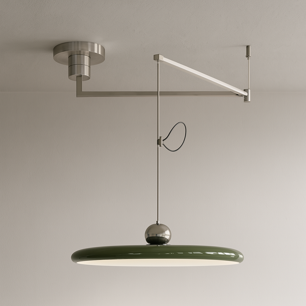 Luminária Pendente Moderna Minimalista Articulada LED Metal Acrílico Daymist - ABAZZUR™