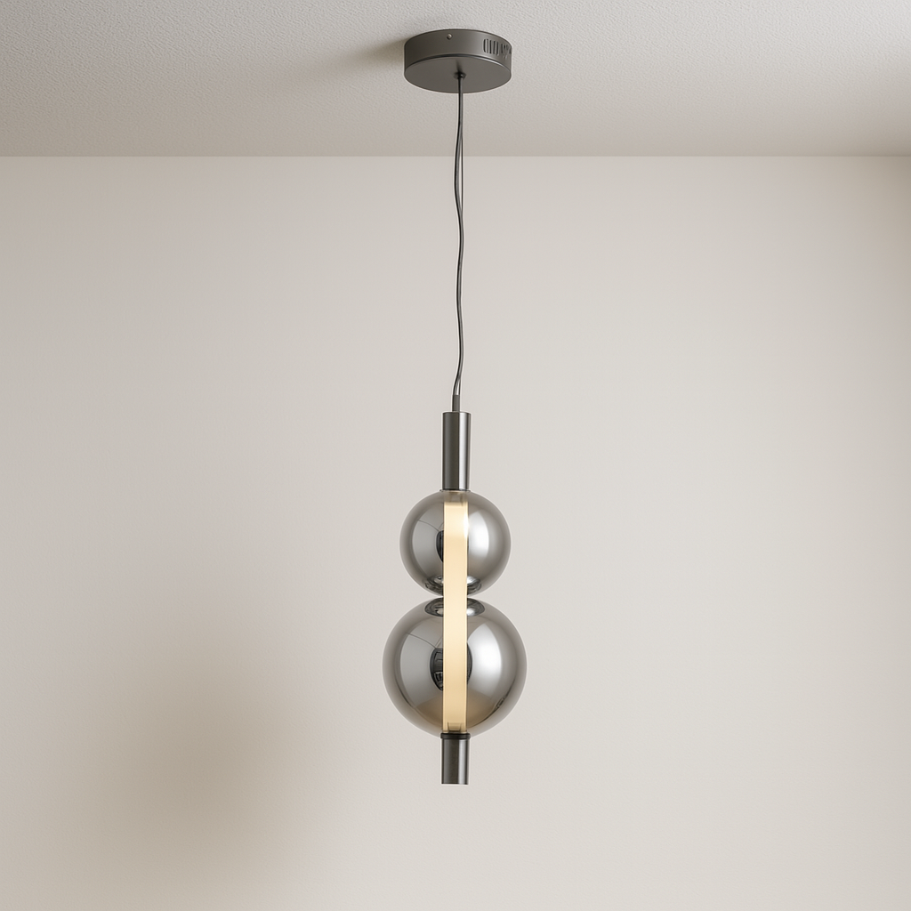 Luminária Pendente Moderna Minimalista LED Metal Vidro Everray - ABAZZUR™
