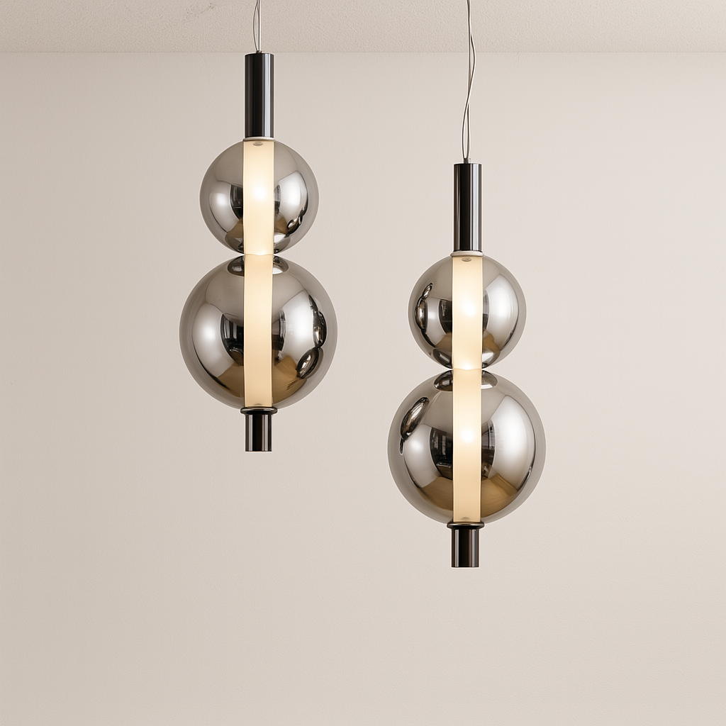Luminária Pendente Moderna Minimalista LED Metal Vidro Everray - ABAZZUR™