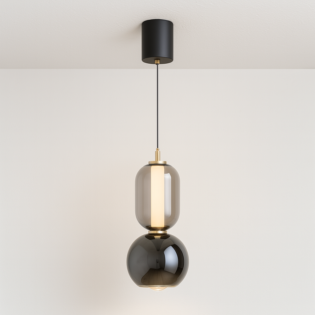 Luminária Pendente Moderna Minimalista LED Metal Vidro Glissbeam - ABAZZUR™
