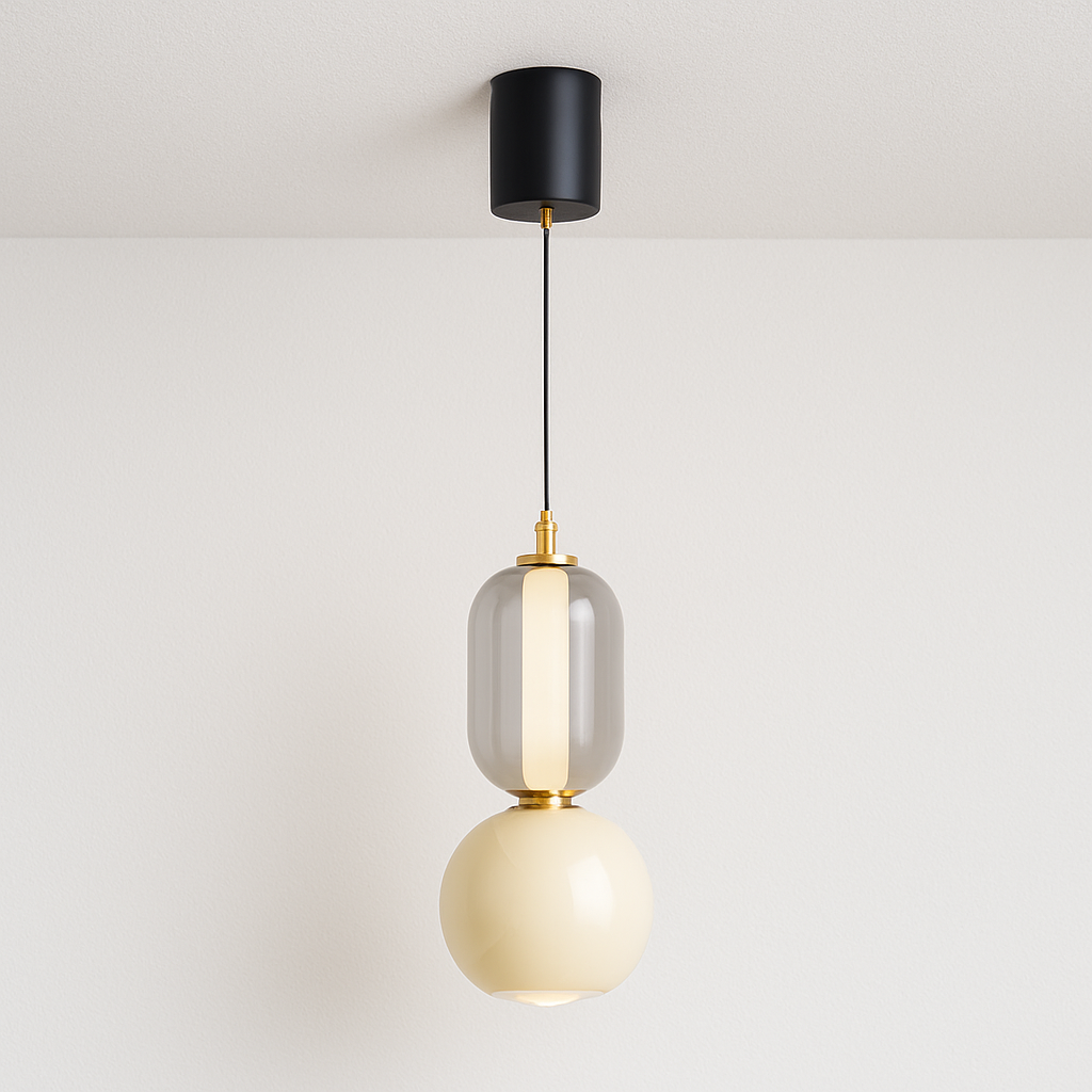 Luminária Pendente Moderna Minimalista LED Metal Vidro Glissbeam - ABAZZUR™