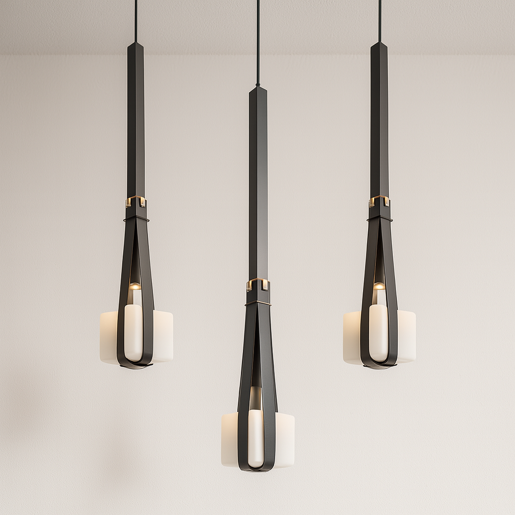 Luminária Pendente Moderna Minimalista LED Resina Metal Clairmont - ABAZZUR™