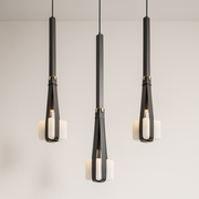 Luminária Pendente Moderna Minimalista LED Resina Metal Clairmont - ABAZZUR™