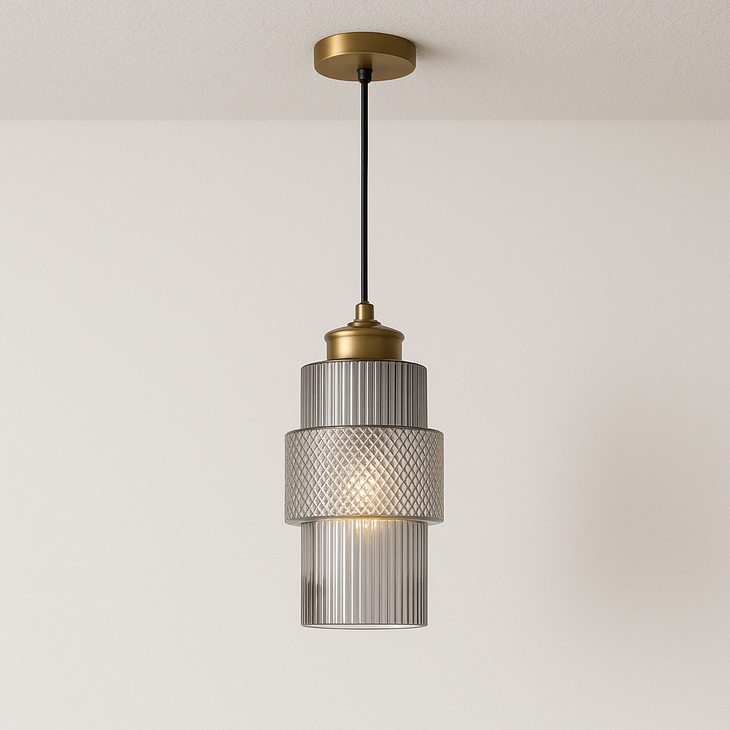 Luminária Pendente Moderna Minimalista LED Vidro Metal Halofern - ABAZZUR™