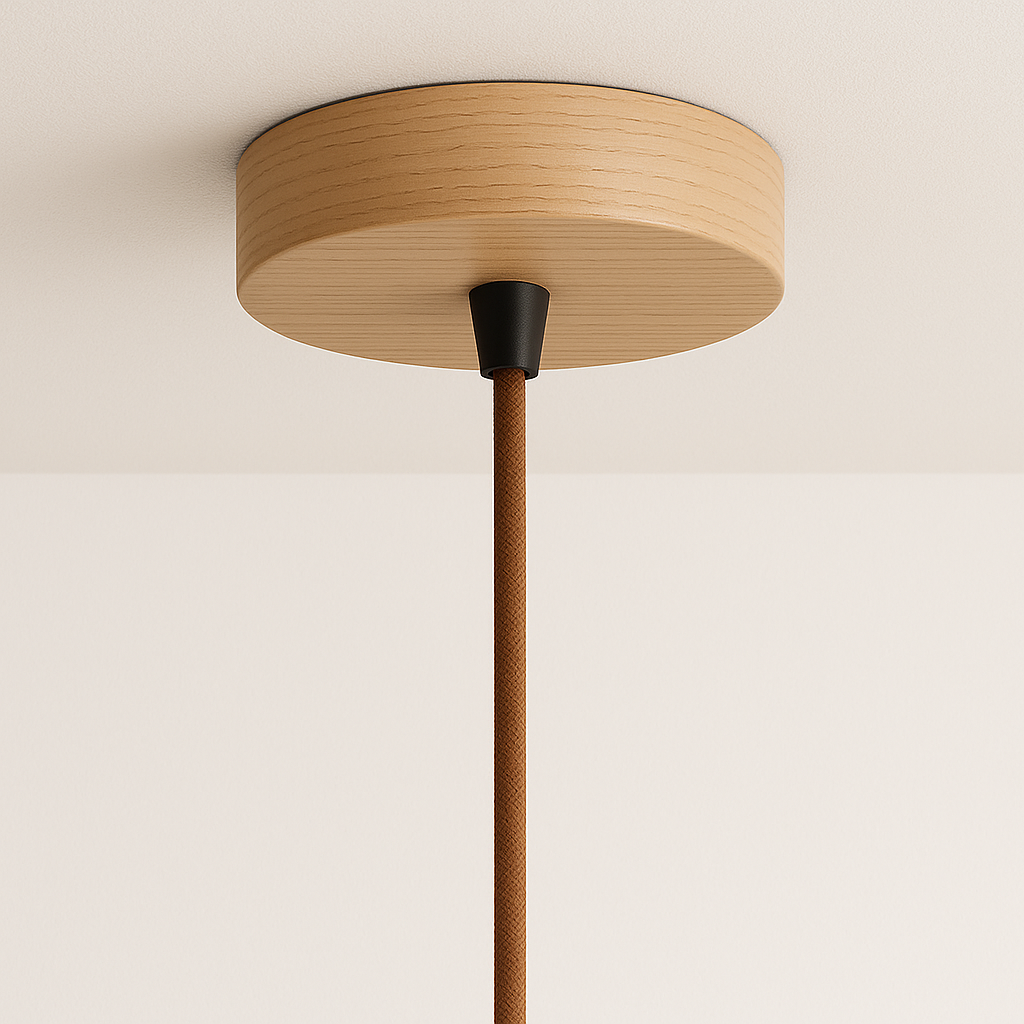 Luminária Pendente Moderna Minimalista Mármore Travertino Nuance - ABAZZUR™