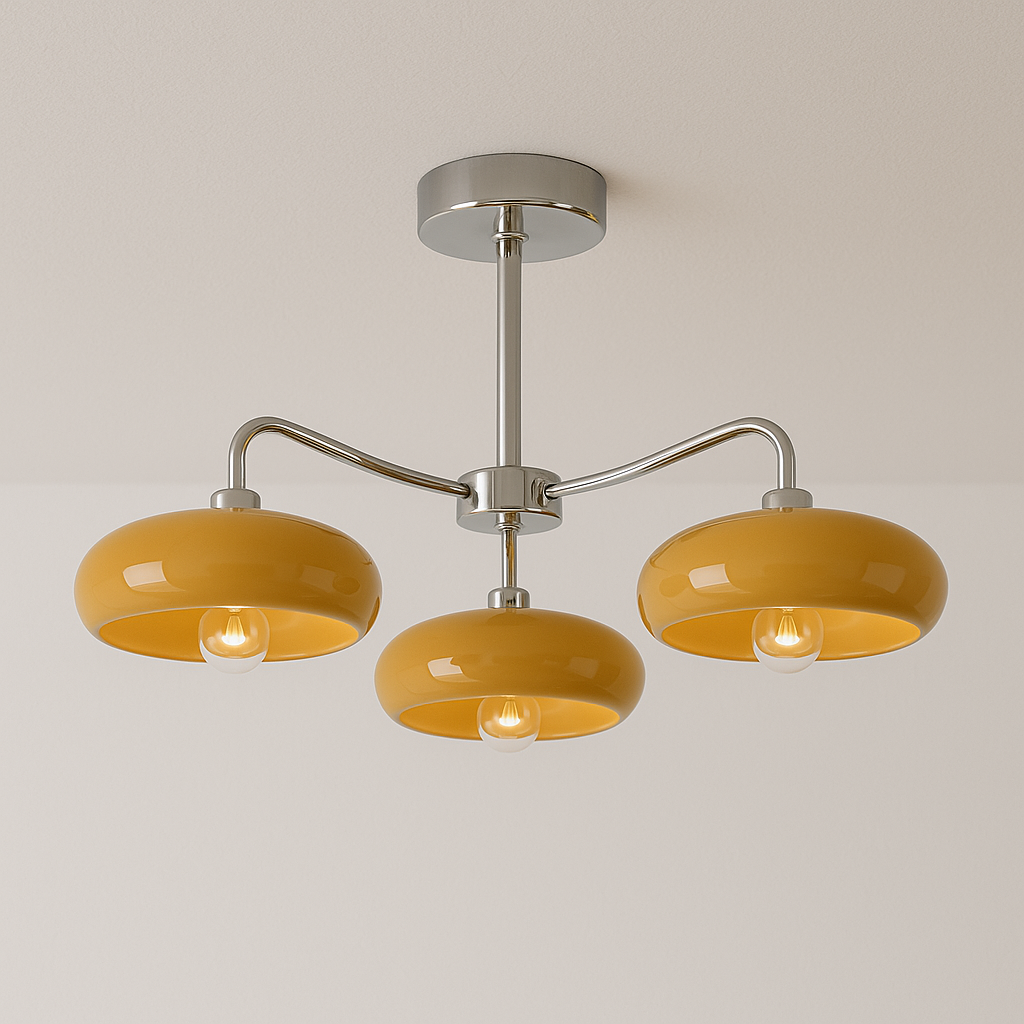 Luminária Pendente Moderna Minimalista Metal Vidro LED Olivia - ABAZZUR™