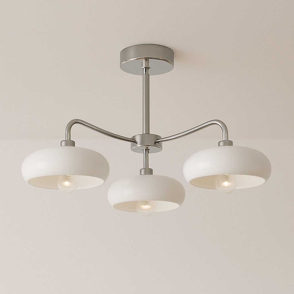 Luminária Pendente Moderna Minimalista Metal Vidro LED Olivia - ABAZZUR™