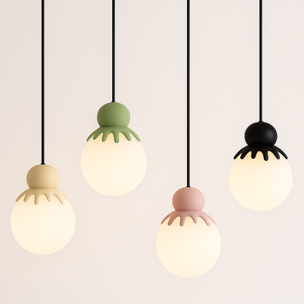 Luminária Pendente Moderna Minimalista Resina Metal Glare - ABAZZUR™