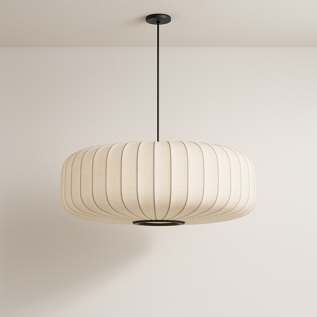 Luminária Pendente Moderna Minimalista Tecido Clarté - ABAZZUR™