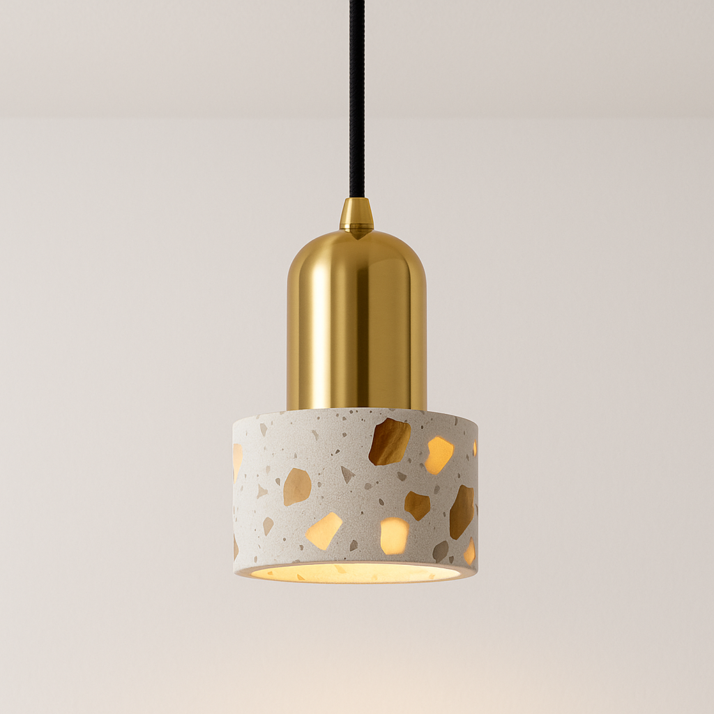 Luminária Pendente Moderna Minimalista Terrazzo Solbre - ABAZZUR™