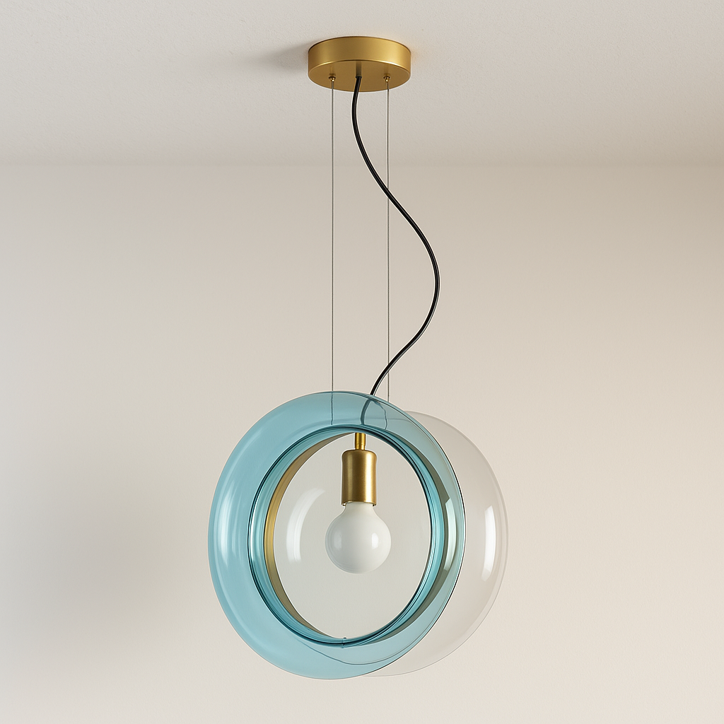 Luminária Pendente Moderna Minimalista Vidro Chaleur - ABAZZUR™