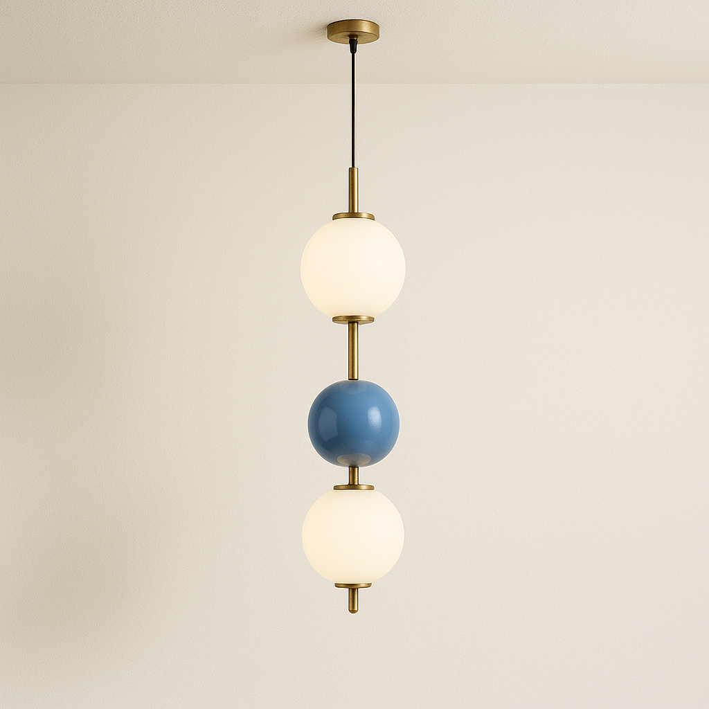 Luminária Pendente Moderna Minimalista Vidro Metal Lumilac - ABAZZUR™