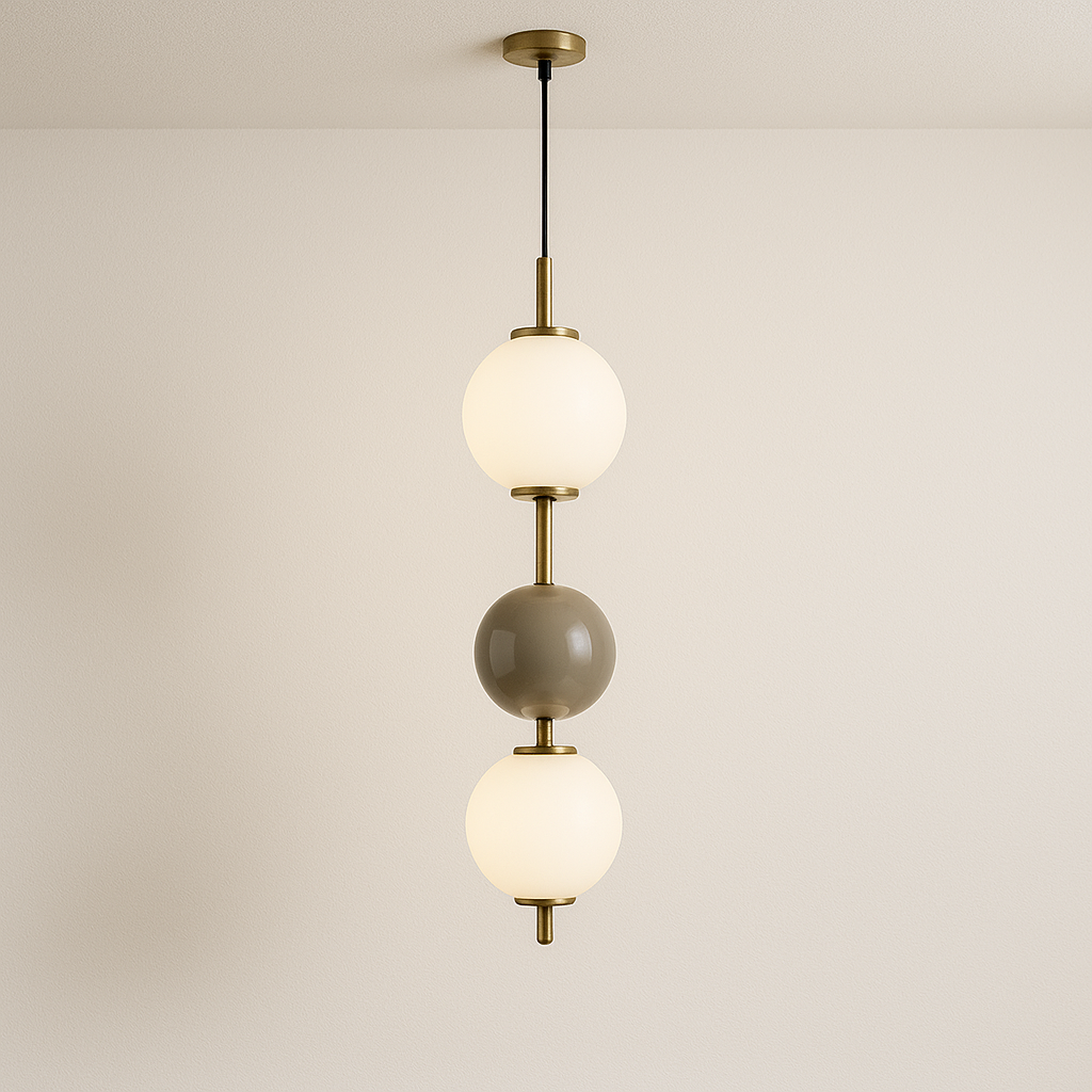 Luminária Pendente Moderna Minimalista Vidro Metal Lumilac - ABAZZUR™