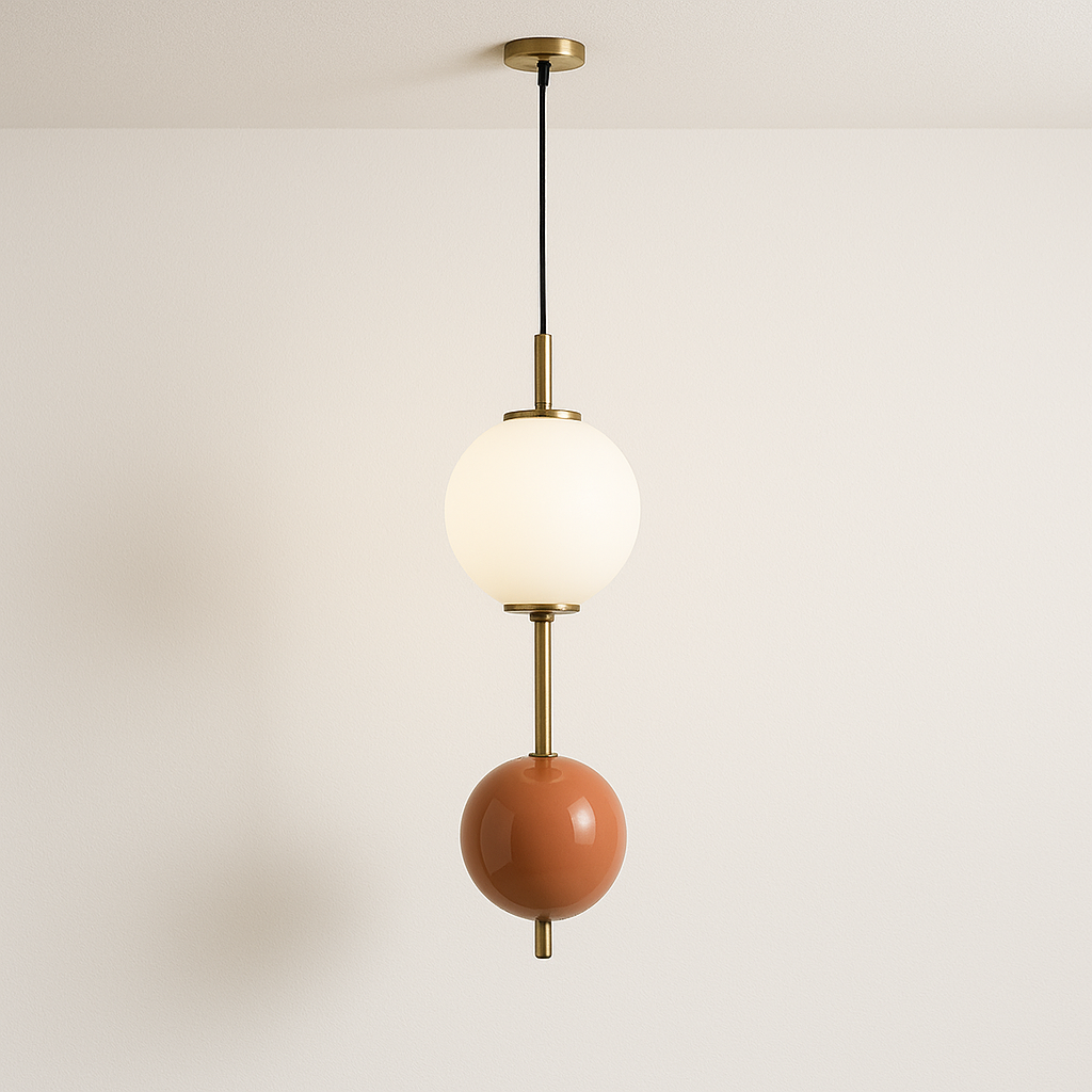 Luminária Pendente Moderna Minimalista Vidro Metal Lumilac - ABAZZUR™