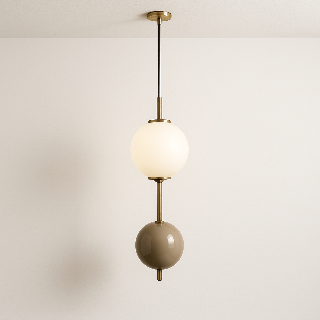 Luminária Pendente Moderna Minimalista Vidro Metal Lumilac - ABAZZUR™