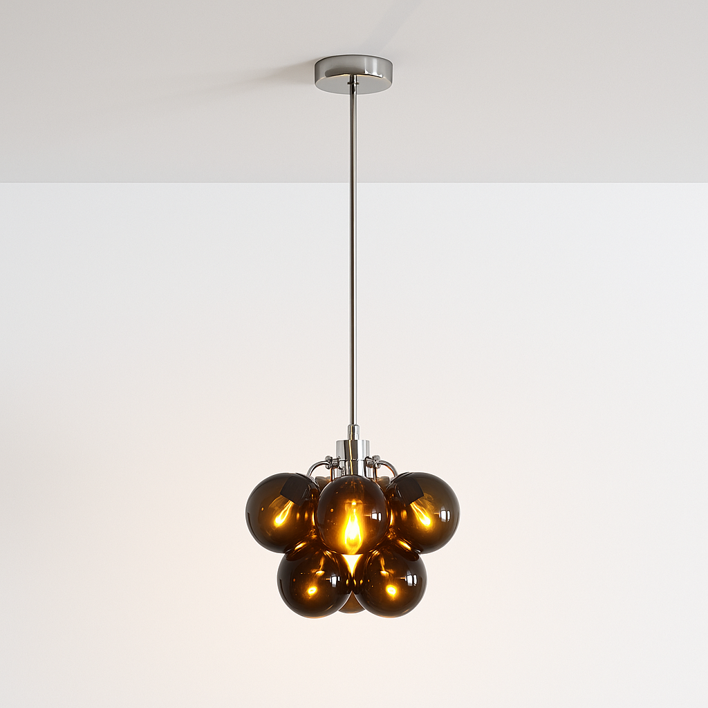 Luminária Pendente Moderna Minimalista Vidro Orbess - ABAZZUR™