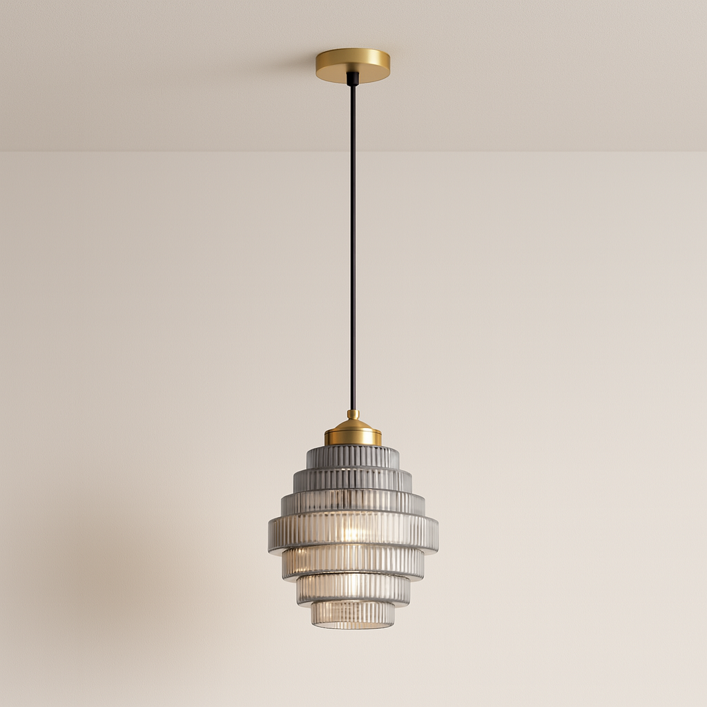 Luminária Pendente Moderna Minimalista Vidro Rayito - ABAZZUR™