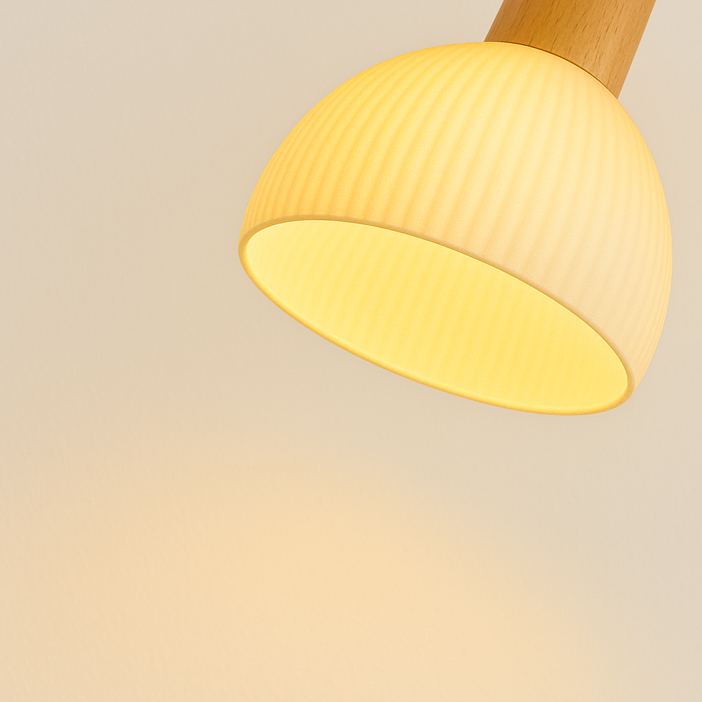Luminária Plafon Clássica Moderna Madeira Vidro Broni - ABAZZUR™