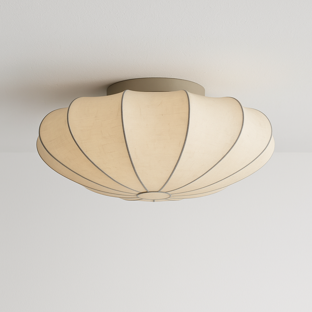 Luminária Plafon Clássico Moderno Tecido Metal Scafa - ABAZZUR™