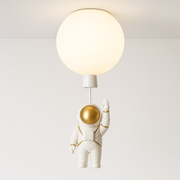 Luminária Plafon Moderna Infantil Lúdico Astronauta Lua Resina Ears Wings - ABAZZUR™