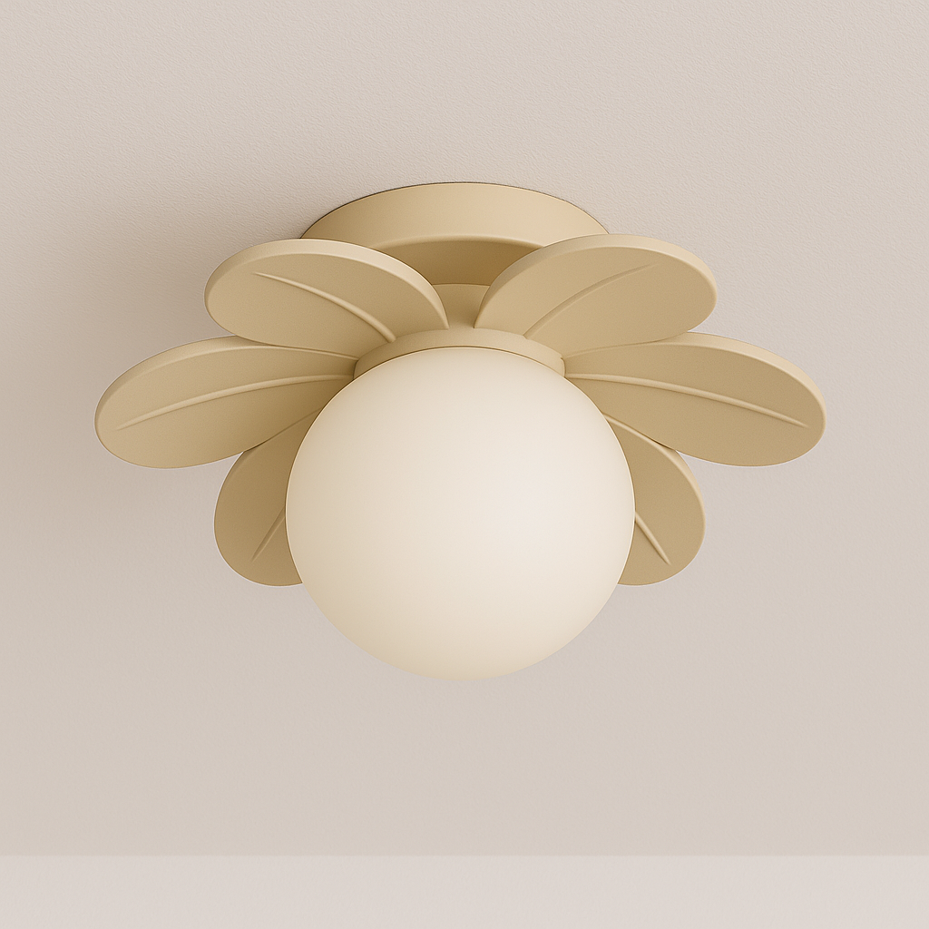Luminária Plafon Moderna Infantil Resina Acrílico Flor Terni - ABAZZUR™