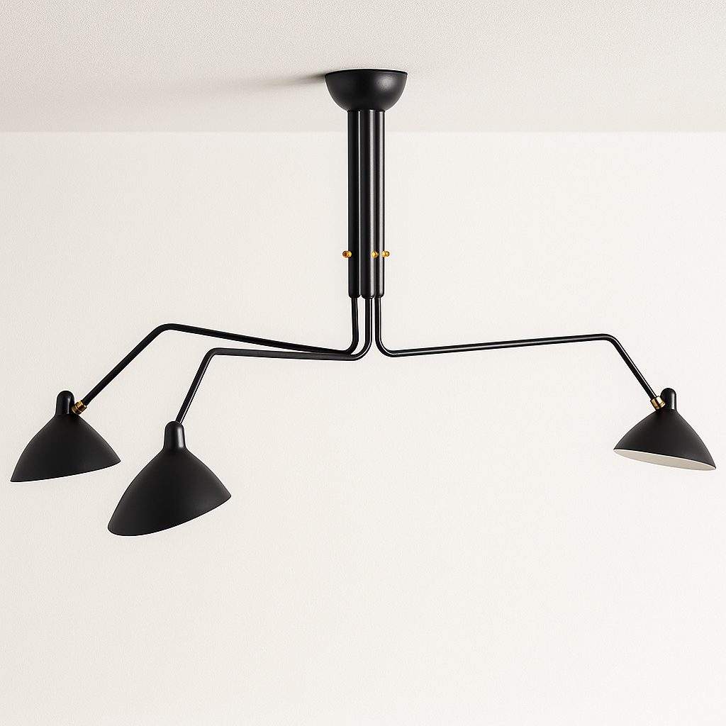 Luminária Plafon Moderna Minimalista Industrial Articulada Nerth Mouille - ABAZZUR™
