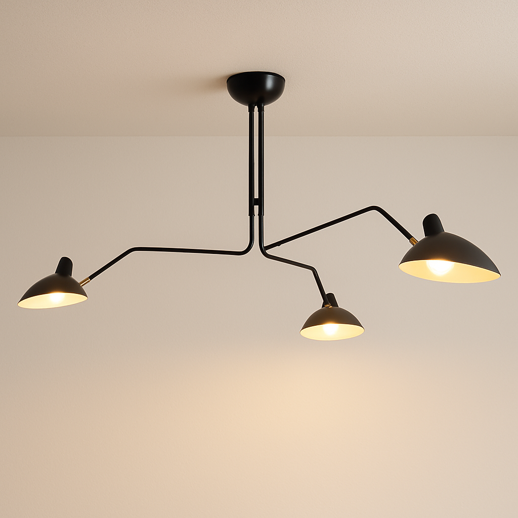 Luminária Plafon Moderna Minimalista Industrial Articulada Nerth Mouille - ABAZZUR™